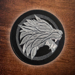 The Witcher Embroidered Iron on Patch Wolf Velcro Gift